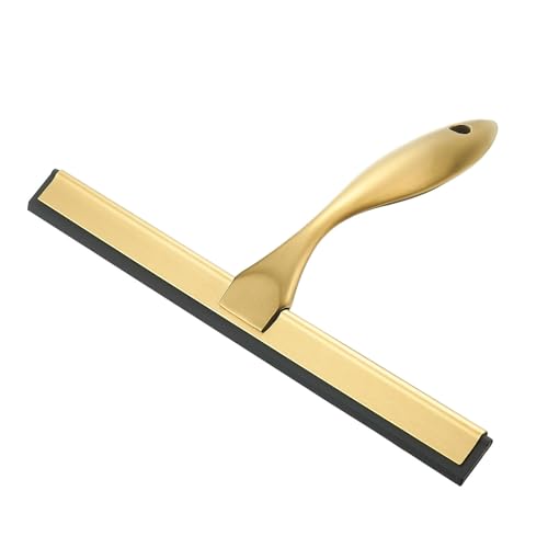 Image of 10inch Water Cleaning Squeegee for Bathroom Car or Kitchen Top Stainless with Silicon Rubber 3 Choice (Gold)