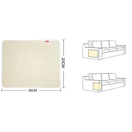 GIBZ Rascador de Sisal para Gatos Esquina de la Silla Natural Protector de Sofá Almohadilla de Rascar para Interior, Beige, Lado - imagen 2
