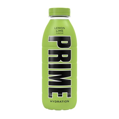 PRIME Hydration Lemon Lime, Bebidas deportivas, Electrolitos mejorados para reponer líquidos, 250 mg de BCAA, vitaminas B, antioxidantes, bajo contenido en azúcar, 500 ml