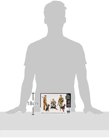 Master Box WWII Dogs in USMC Service Figure Model Kits with 3 Figures Figure Model Building Kits (1:35 Scale)