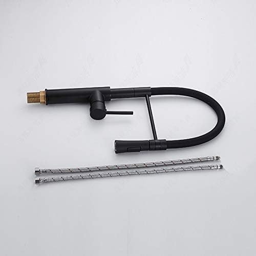 Mitigeur de cuisine haut de gamme noir mat monté sur pont avec support robuste - 4
