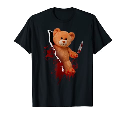Scarry Teddy Halloween Bear Sangrienta Herida Camiseta