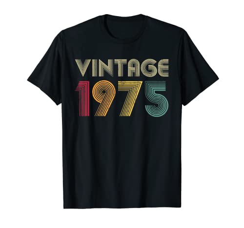 47th Birthday Gift For Men Women 1975 Vintage Retro Best Of T-Shirt