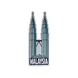 Vagabond Heart Malaysia Sticker - Weatherproof Malaysian Decal - Petronas Twin Towers Souvenir - Kuala Lumpur