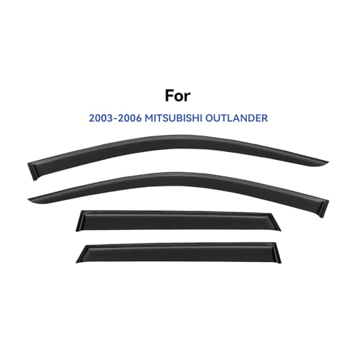 Image of Window Visors Rain Guards for 2003 2004 2005 2006 Mitsubishi Outlander, Out-Channel Window Vent Wind Deflectors Visors Shades for Camry 03 04 05 06 Mitsubishi Outlander
