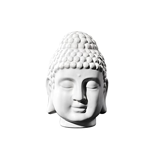 Décoration statue de tête blanche pour rompre la monotonie d'un bureau terne