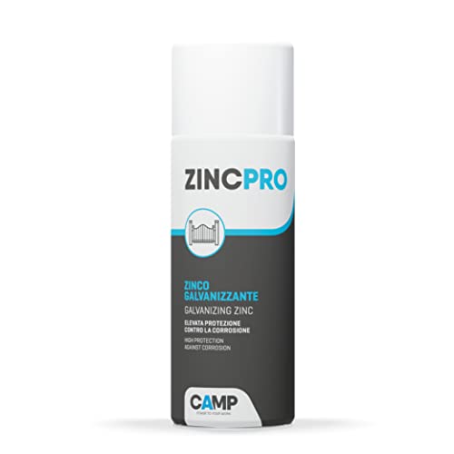 CAMP Zinc Pro Spray, Zinc Galvanisant, Protecteur, Antioxydant, Clair et Brillant, 400 ml