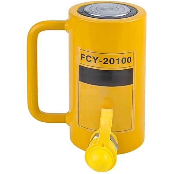 20T 100 mm hydrauliczny podnośnik cylindryczny z skokiem 4 cale solidny cylinder podnoszący do mostów maszyn