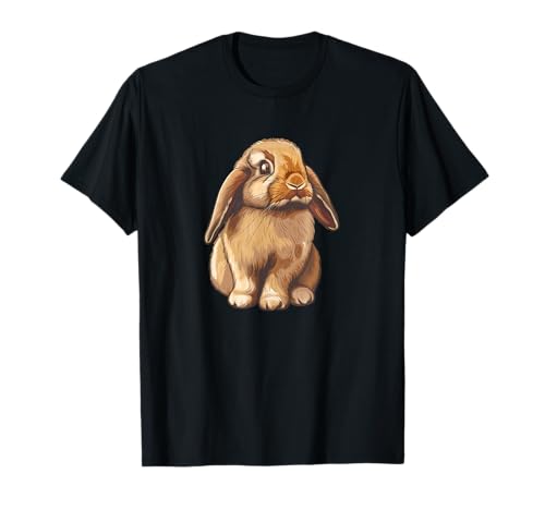 Art Illustration Mini Holland Lop Bunny Rabbit Lover T-Shirt