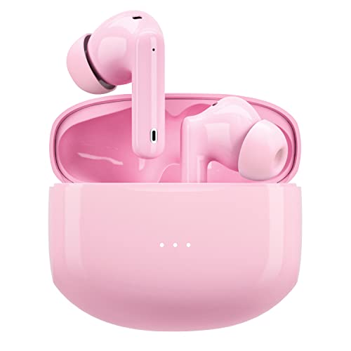 Wireless Earbuds Bluetooth Active Noise Cancelling Headphone Wireless Ear Buds In-Ear Headphones With Charging Case Ipx7 Waterproof Earphones For Iphone Android,Valentines Day Gifts For Her (Pink) #TOP7