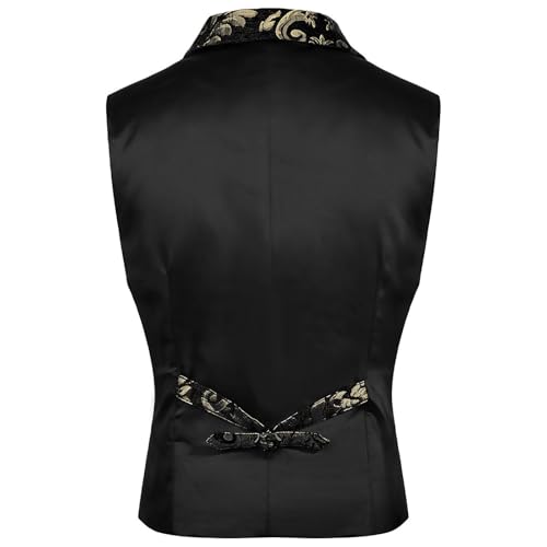 Men's Victorian Steampunk Suit Vest Gothic Renaissance Medieval Floral Embroidery Court Tuxedo Waistcoat Slim Fit2