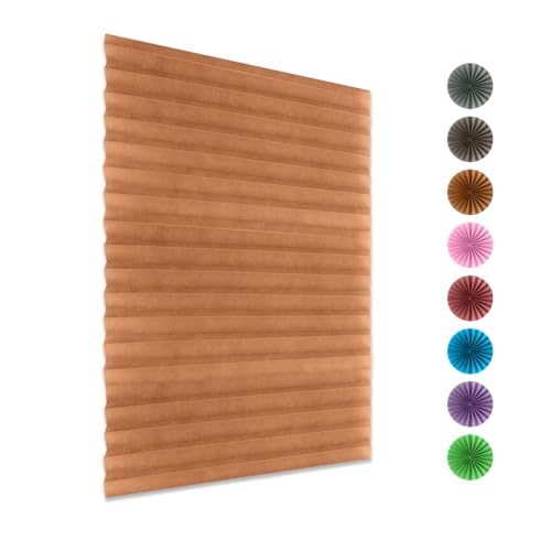 Blackout Blinds Curtains Stick On Blinds for Windows With Clips No Drill Sun Protection Blackout Roller Blind Privacy Screen and Sun Protection, Shade For Bedroom Bathroom Kitchen (Color : Yellow, S