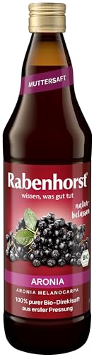 RABENHORST Aronia Muttersaft BIO 6er Pack (6 x 700 ml), 100 % purer Aronia-Direktsaft aus erster Pressung