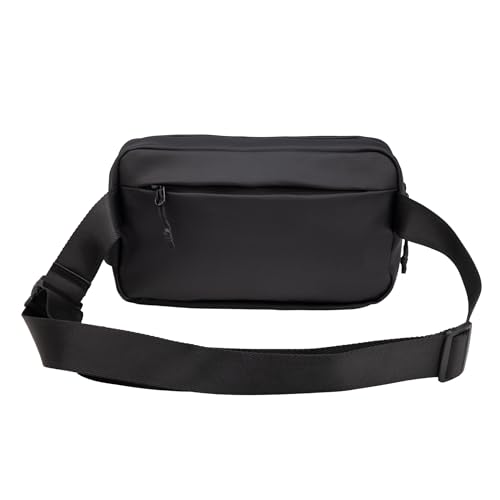 Image of F Gear Paris Black 3L Crossbody Sling Bag | Soft-Touch Premium Fabric, 1 Compartment Design, 2 Pockets, Lightweight, Ideal for Work, College, Daily Commute & Travel