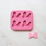 Minnie Bow Quad Mold For Cupcakes, Cakepops, Chocolate Strawberries, Pretzels And Rice Krispies
