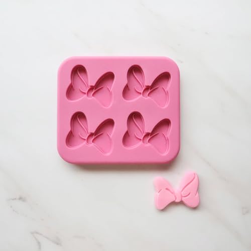 Minnie Bow Quad Mold For Cupcakes, Cakepops, Chocolate Strawberries, Pretzels And Rice Krispies