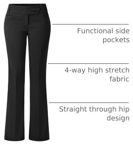 Image of Design by Olivia Women's Dress Pants Bootcut Work Slacks Stretch Office