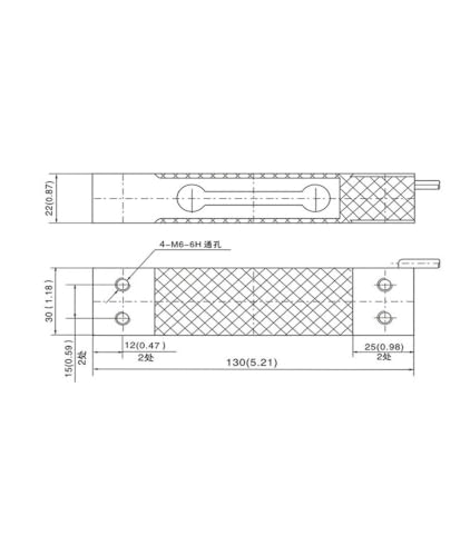Célula de carga L6D sensor de presión 30KG para pesaje monocelda industrial 2