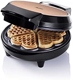 Bild 8 - Bestron Waffeleisen für klassische Herzwaffeln, Waffelmaker mit Backampel & Antihaftbeschichtung, 700 Watt, Farbe:Schwarz
