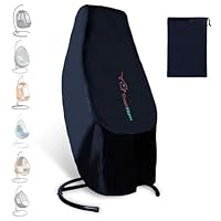 CCLIFE Hängesessel Abdeckung 190x145cm Schutzhülle für Hängesessel Winddicht UV Beständiges Schutzhülle Hängesessel mit Gestell 210D Oxford