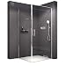 Produktbild BERNSTEIN® Duschkabine 90x80cm Höhe 195cm Eckdusche Fronteinstieg Duschabtrennung NT416 mit Rahmen mit Hebe- Senktür und Schwallschutzleiste, 8 mm ESG Sicherheitsglas in Klarglas mit Nano