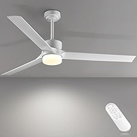 60 Inch Ceiling Fan with Light and Remote Control, Fashion 3-Blade 