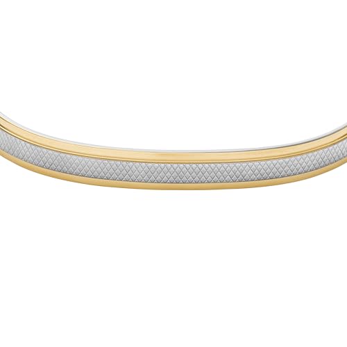 Fossil Men's Knox Two-Tone Stainless Steel Knurled Cuff Bracelet (Model: JF04916998) by Fossil - Image 2