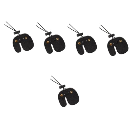 POPETPOP 5pcs Finger Right Hand Bowstring Wear Preventer Archery Bracer Soft Cow Leather
