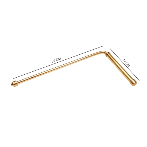Image of Brass Dowsing Rods Pair for Vastu | DIAMETER-8MM | Reiki & Energy Healing | L Divining Rods | Ideal for Finding Underground Water & Geopathic Stress| Only 2 Rods