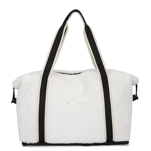 Sac de sport pour femmes blanc léger grand sac de voyage et rangement fitness plein air