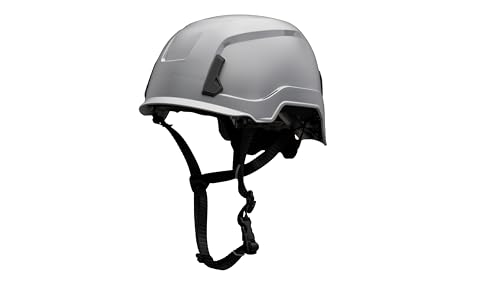 Casco de seguridad gris sin ventilación Pyramex SL T2, evite impactos Tipo II en obra