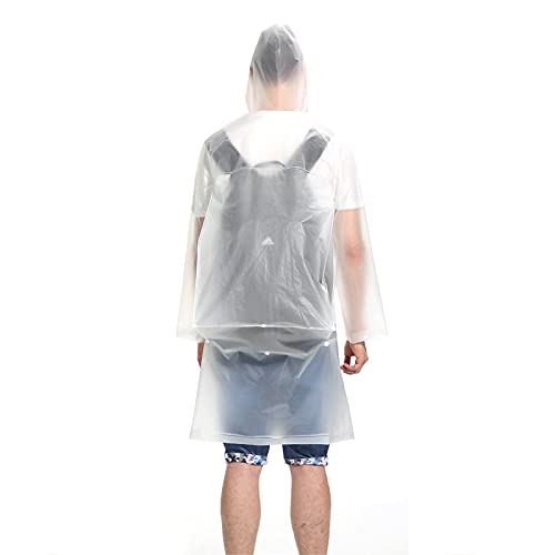 Adult Reusable Eva No Plastic Smell Suitable for Backpack Rain Poncho - Men and Women Emergency Waterproof Rainproof Non-Disposable Raincoat Poncho