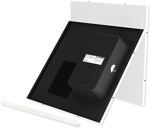 CSD2X2U-V2 Drop-in Ceiling Mounted Speakers with Enclosed Back Can, Sold in Pairs, Bright White Metal Finish Grille, 70V/25V, 8 Ohms