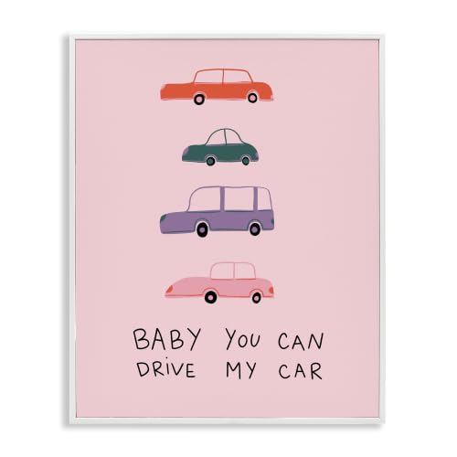 Whimsical Song Lyrics Car, 24 x 30 Inch Framed Giclée Print