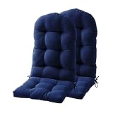 FILUXE Adirondack & Rocking Chair Cushion, High Back Patio Cushions - Waterproof Solid Tufted Pillow