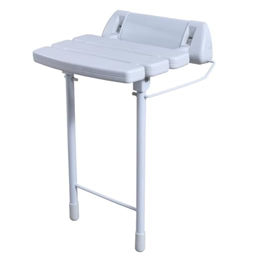 Taps2Traps® Wall Mounted Fold Down Shower Seat With Legs