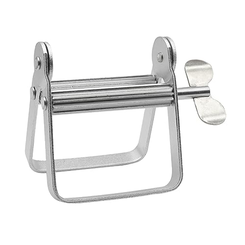 Gogogmee 1pc Silver Salon Squeezer Toothpaste Rolling Squeezer Toothpaste Extruder Facial Squeezer