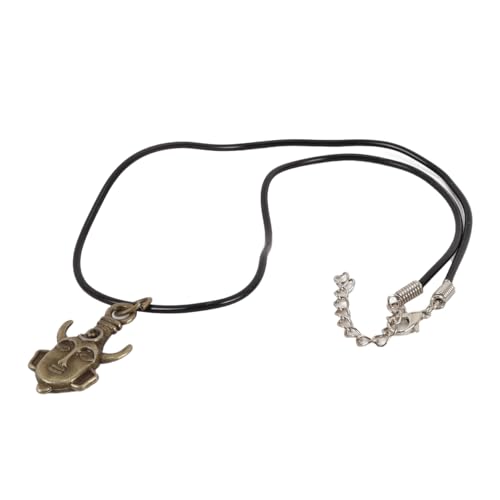 Ludom Collier et pendentif Summersha Supernatural en bronze antique, inspirés de l'amulette de protection de Dean Winchester, avec pendentif en similicuir et collier en similicuir. – vue 2