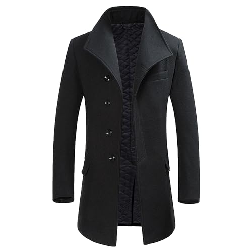 Manteau en laine homme coupe ajustée et élégant trench walker classique