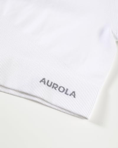 Image of AUROLA Serpent Snake Seamless Workout T-Shirts for Women,Short Sleeve Crop Top Gym Yoga Athletic Shirts Tee
