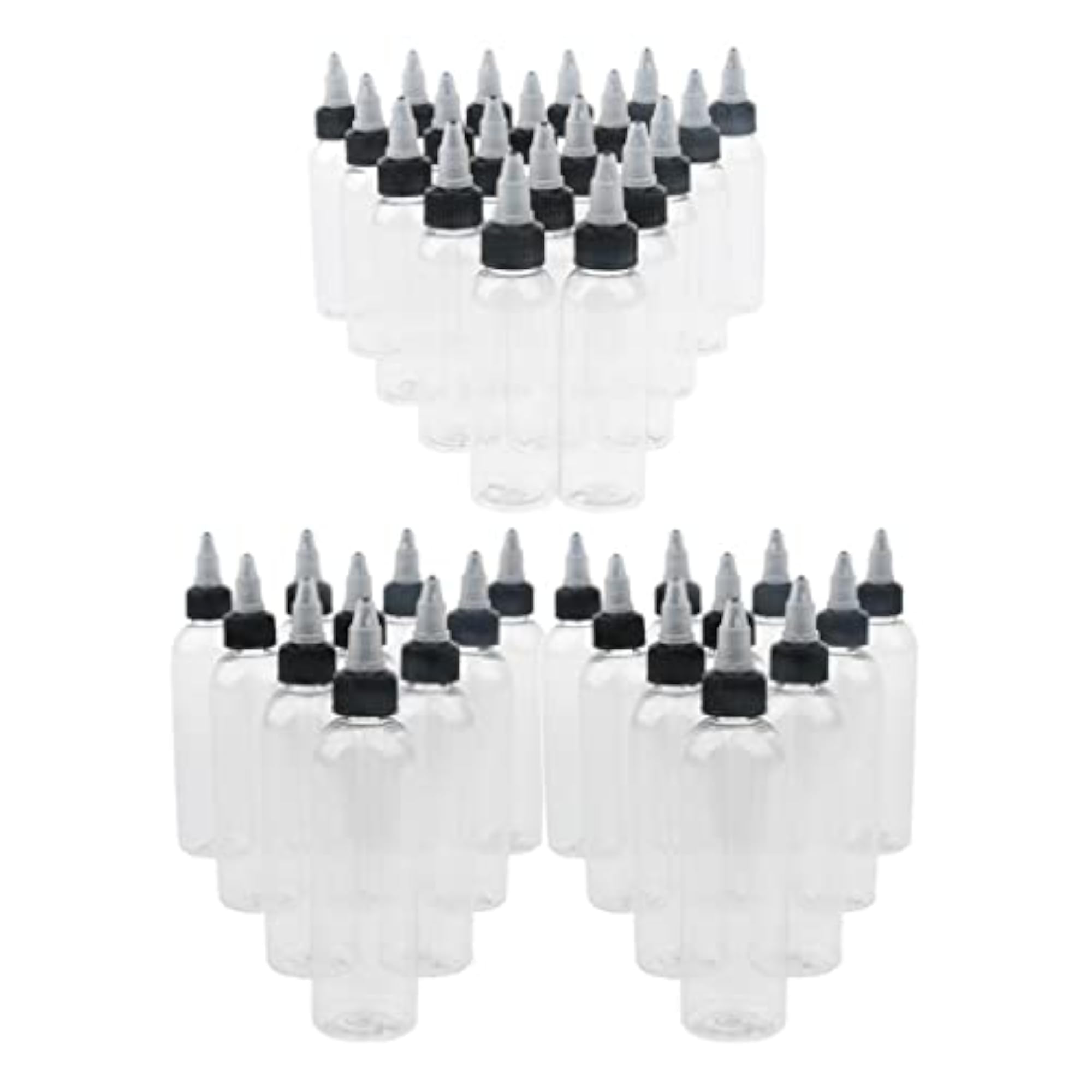 40x Clear Empty Squeeze Bottles, 120ml