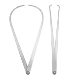 GRIRIW 2Pcs 2Pcs 300mm Dual-Use Calipers Measuring Tool Rust-Resistant Steel Distance Gauge for Inner and Outer Measurement Simple Creative Precision Instrument for DIY and Industrial Use