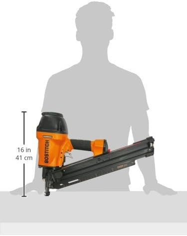 BOSTITCH F28WW Framing Nailer with dimensions
