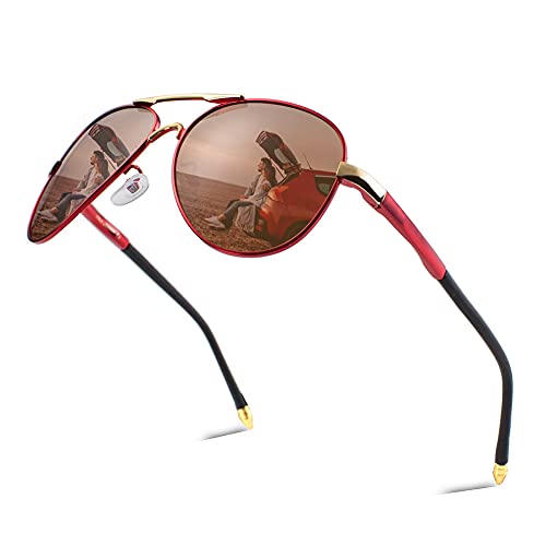 BOYOU MUCO Replaceable with Gafas de sol polarizadas Protección UV400 Gafas de sol con montura metálica para hombres y mujeres Cover