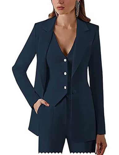 Women's Business Pant Suit One Button Blazer Set Pant Suits for Women Dressy Pants Suit for Office