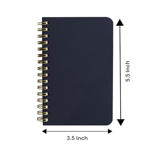 Image of INNAXA Pocket Notebook with a Black cover For Writing Personal,Office Use Pocket-size Notebook Blank 120 Pages (Black, Pack of 6)