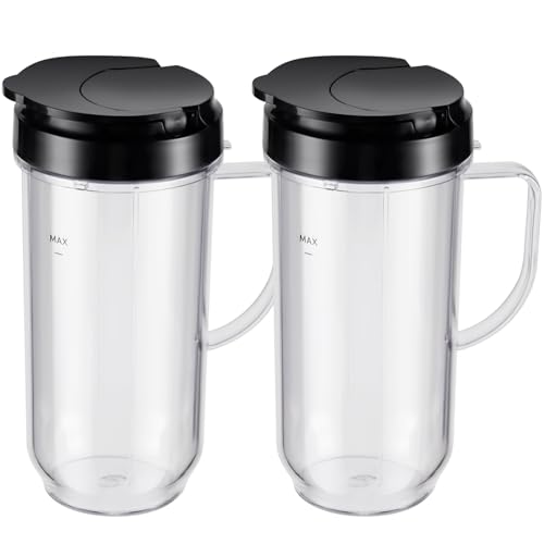 Conjunto de 4 vasos altos de 22 oz con tapa para licuadora