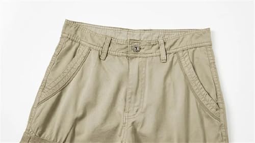 Solid Color Casual Simple Vintage Belt Pocket Stitching Men's Outdoor Work Pants3