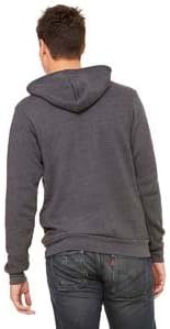 Bella Canvas Unisex Poly-Cotton Fleece Pullover Hoodie - DK Gray Heather - XL - (Style # 3719 - Original Label) - Image 2
