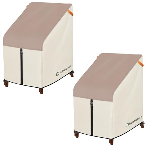 Porch Shield Patio Stackable Chair Cover 27W x 33D x 46H inch, 2 Pack